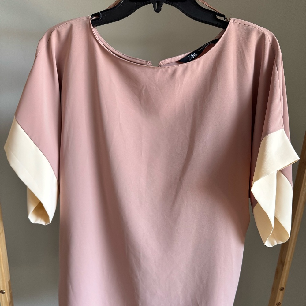 Zara Blush Pink Oversized Blouse - XS